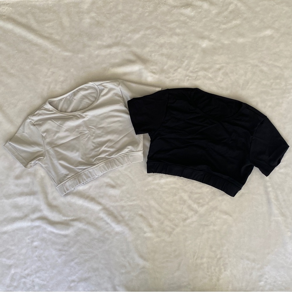 NVGTN White & Black Open Back Tees